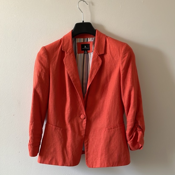 Jules & Leopold Jackets & Blazers - Blazer Jules & Leopard 30% linen blend lined jacket padded shoulders